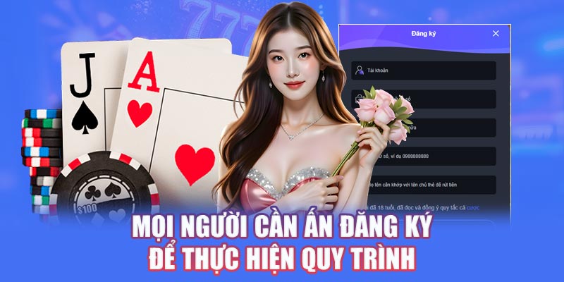 Mọi người cần ấn đăng ký để thực hiện quy trình